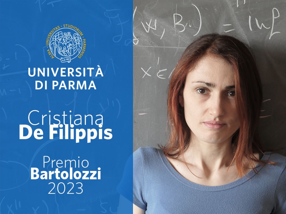 Alla ricercatrice dell’Università di Parma Cristiana De Filippis il Premio Bartolozzi 2023 dell'Unione Matematica Italiana