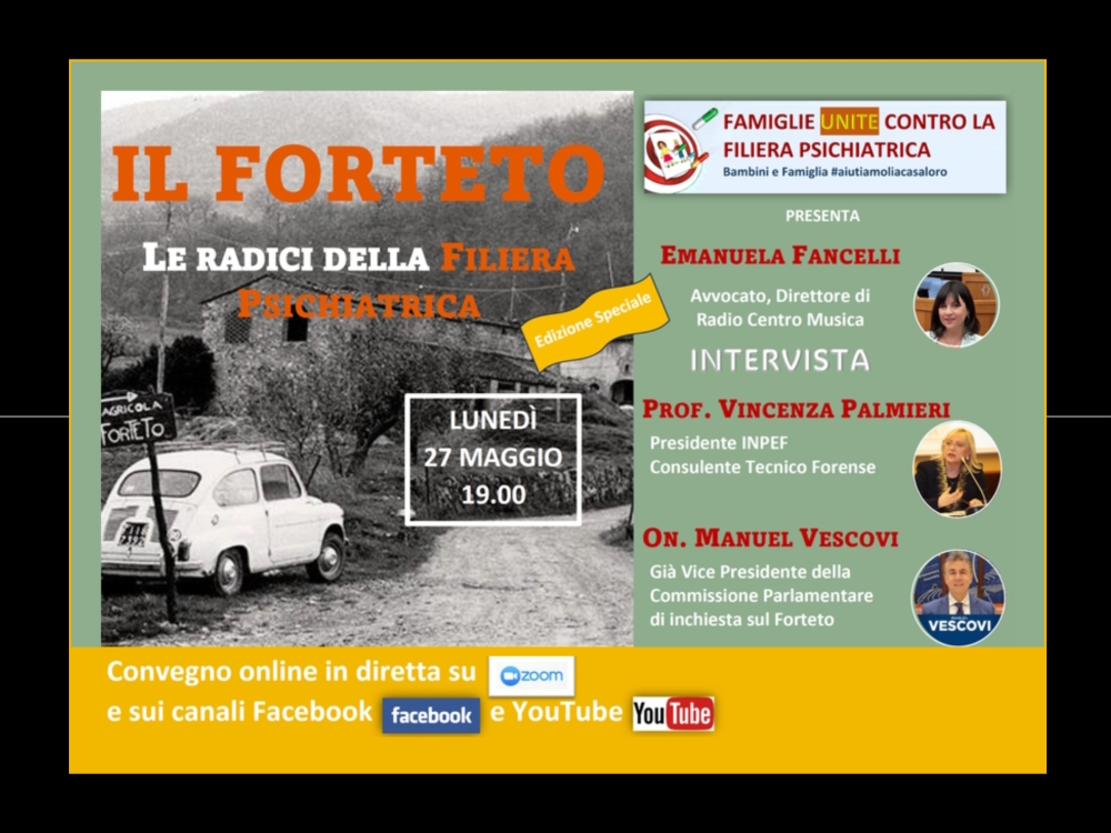 Convegno - Il Forteto: Le Radici della Filiera Psichiatrica e l'Impatto Sulle Famiglie