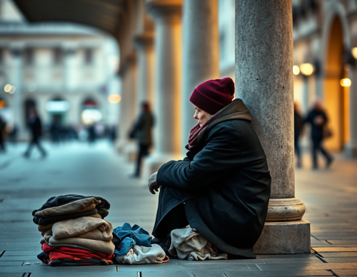 Milano — 1.200 scatoloni e sacchi di indumenti raccolti per le persone senza dimora